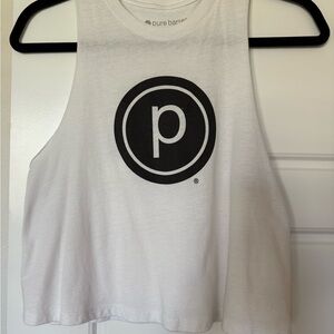 Pure Barre White Sleeveless Tank